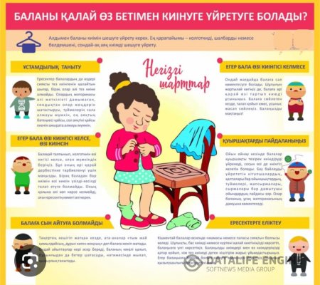 "Баланы қалай өз бетімен киінуге үйретуге болады?" психолог кеңесі